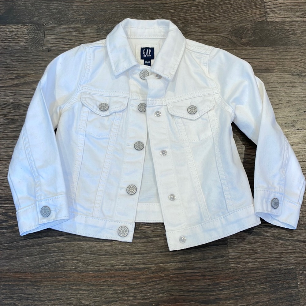 Gap toddler White Denim Jacket